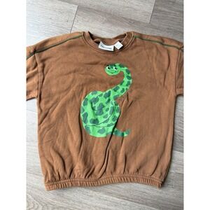 Mini Rodini Kids Brown Snake Print Organic Cotton Sweatshirt US 7-9Y EU 128/134